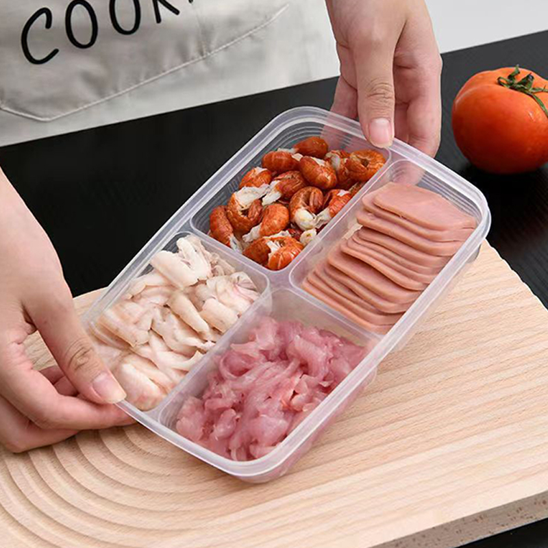 새로운【4칸 플라스틱 보관함 휴대용 칸막이 냉장고 냉동 - Food Storage Quart 리뷰 및 가격
