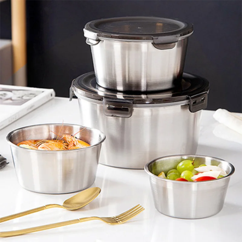 뚜껑이 달린 304 스테인리스 스틸 도시락, 식품 용기 - Food Storage Quart 리뷰 및 가격