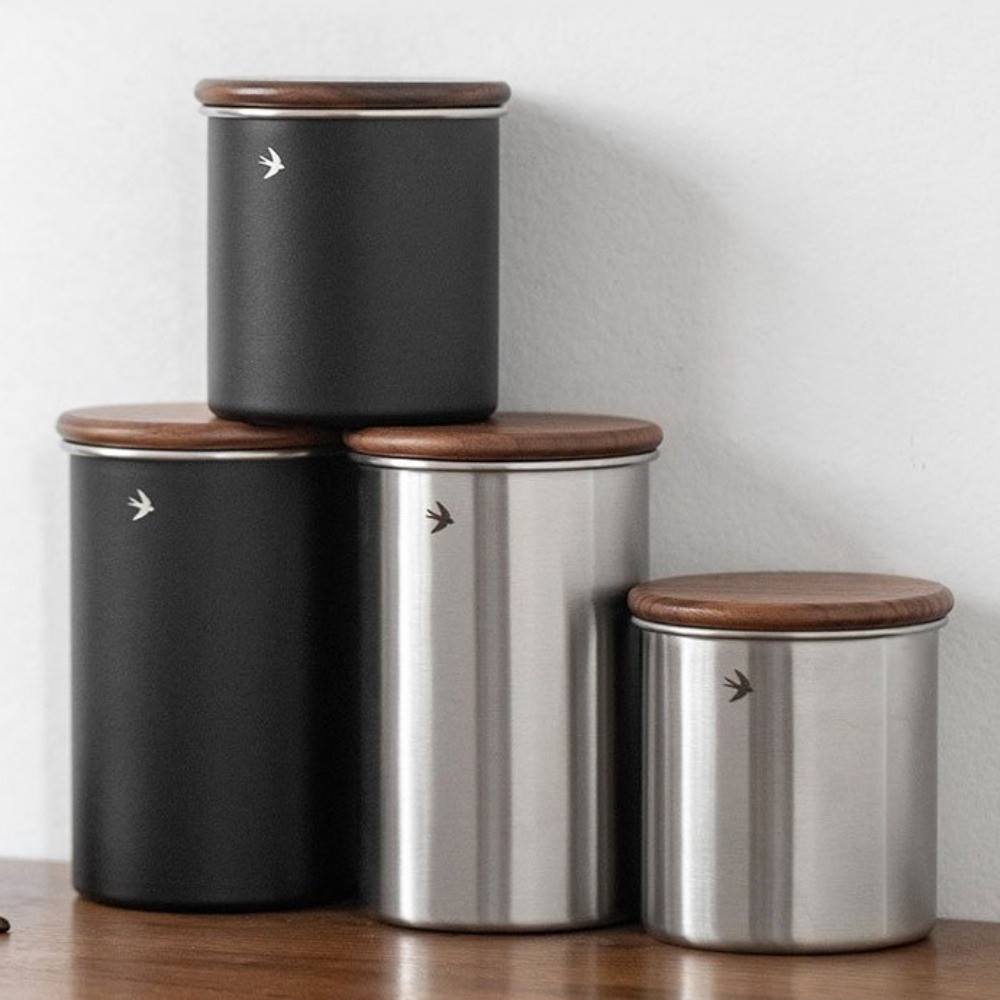 새로운 스테인레스 스틸 말차 항아리 380ml 560m - Food Storage Jars With Wooden Lids 리뷰 및 가격