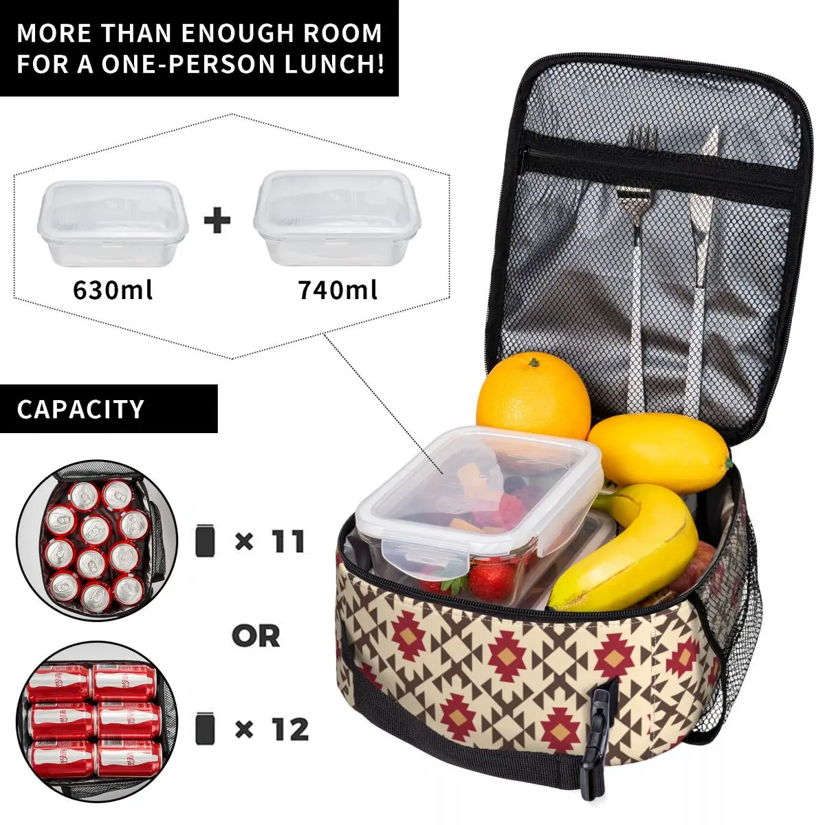 나바호 아즈텍 민족풍 보온 도시락 가방 - 피크닉, 남 - Food Storage In Cooler 리뷰 및 가격