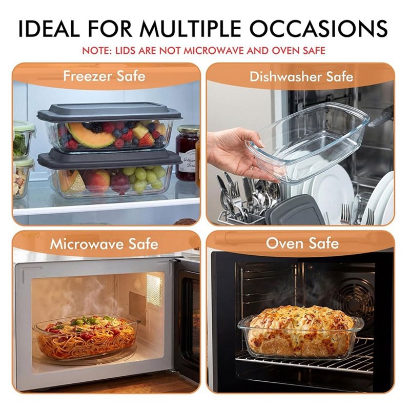 ABMR-로프 팬 2팩 대형 7.6컵/1800ml/1. - Food Storage Glass Containers Large 리뷰 및 가격