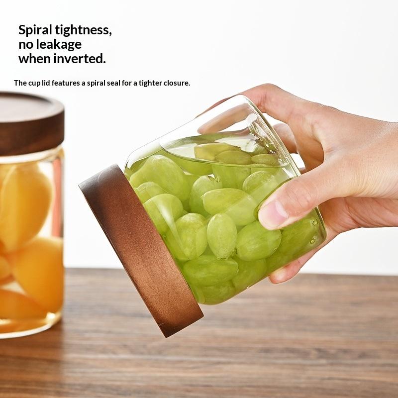 커피콩 밀봉 용기 투명 유리병 나무 뚜껑 식품 보관 용 - Food Storage Jars With Wooden Lids 리뷰 및 가격