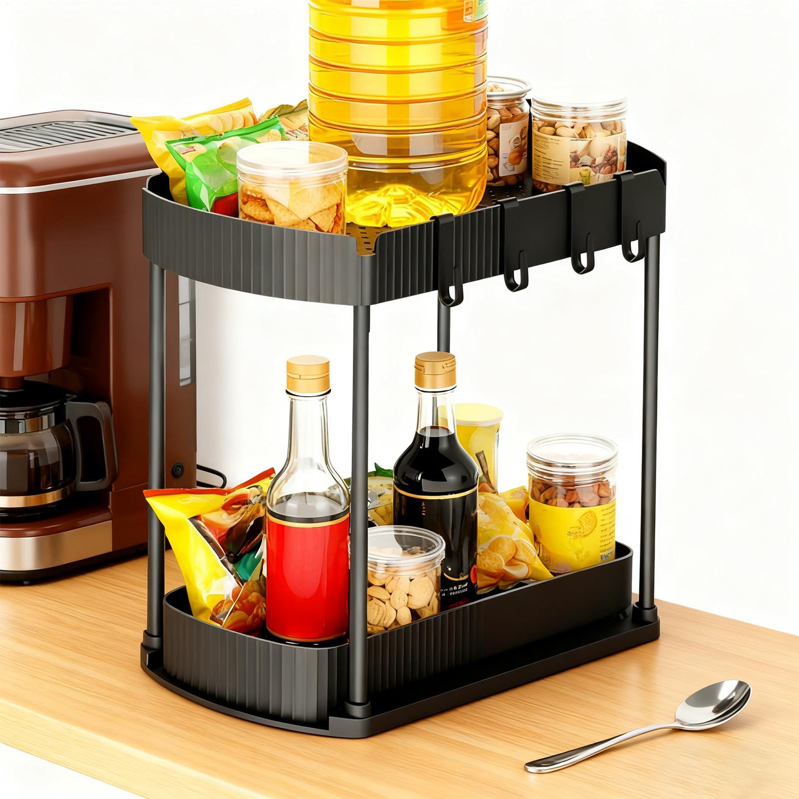 싱크대 아래 정리함 2단 슬라이드 캐비닛 수납 선반 공 - Food Storage Without Pantry 리뷰 및 가격