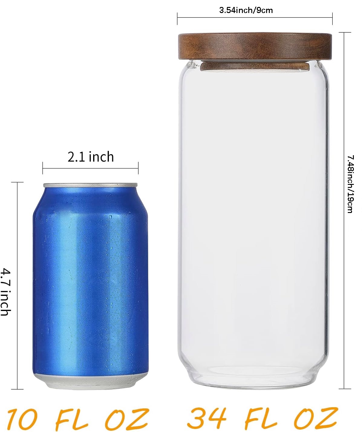 4팩 34온스 유리병 나무 뚜껑 포함, 유리 주방 용기 - Food Storage Set Glass 리뷰 및 가격