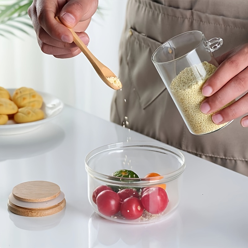 280ml 캔디 병, 비스킷 병, 밀폐된 대나무 뚜껑과 - Food Storage Set Glass 리뷰 및 가격