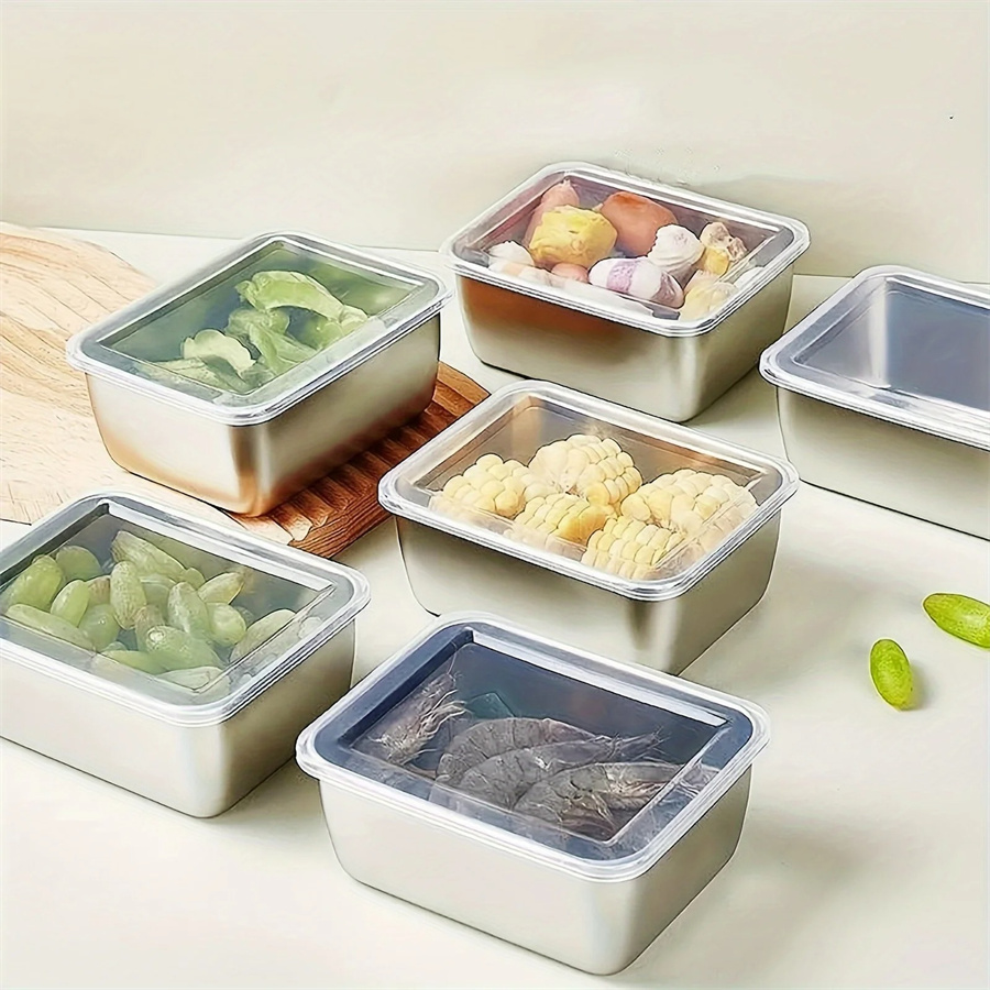 1/3/5pcs 스테인레스 스틸 식품 보관 상자 뚜껑이 - Food Storage Quart 리뷰 및 가격