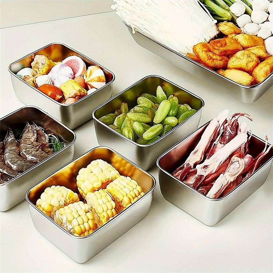 1/3/5pcs 스테인레스 스틸 식품 보관 상자 뚜껑이 - Food Storage Quart 리뷰 및 가격