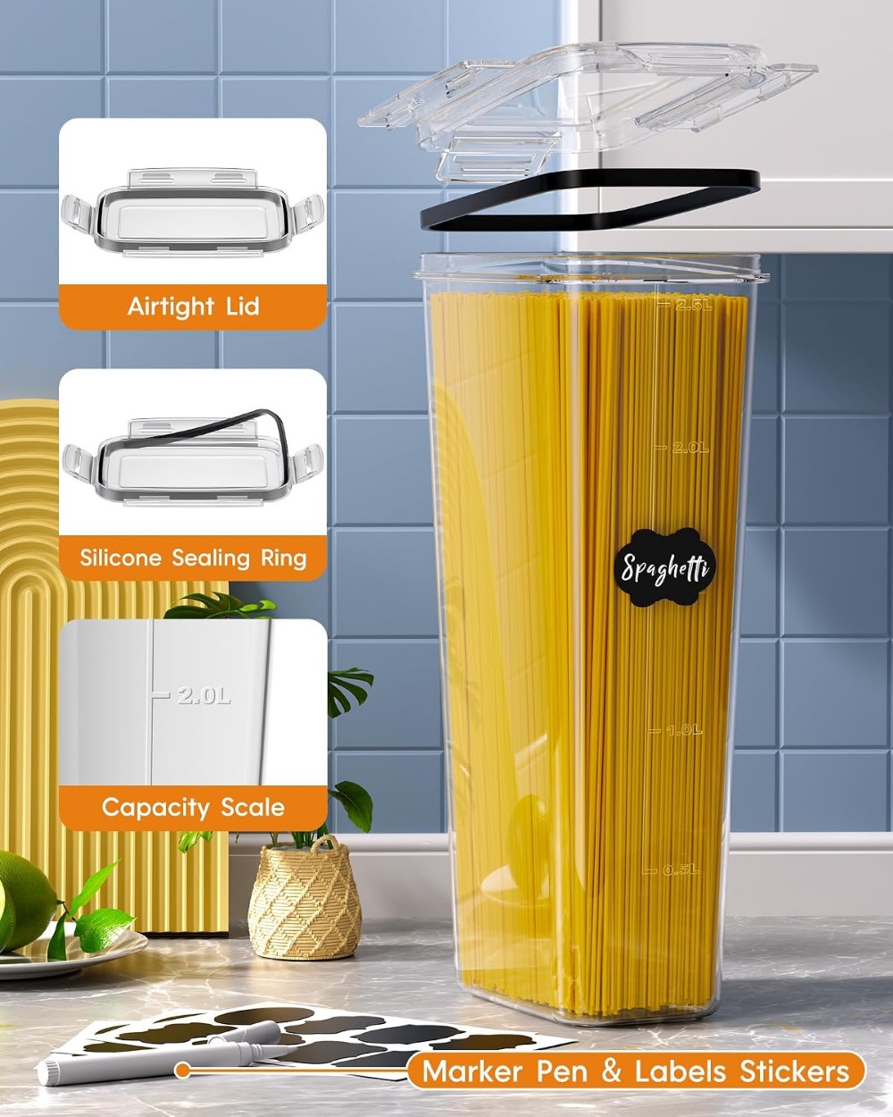 24개의 밀폐 식품 보관 용기(뚜껑 포함), BPA 프 - Food Storage Lid 리뷰 및 가격