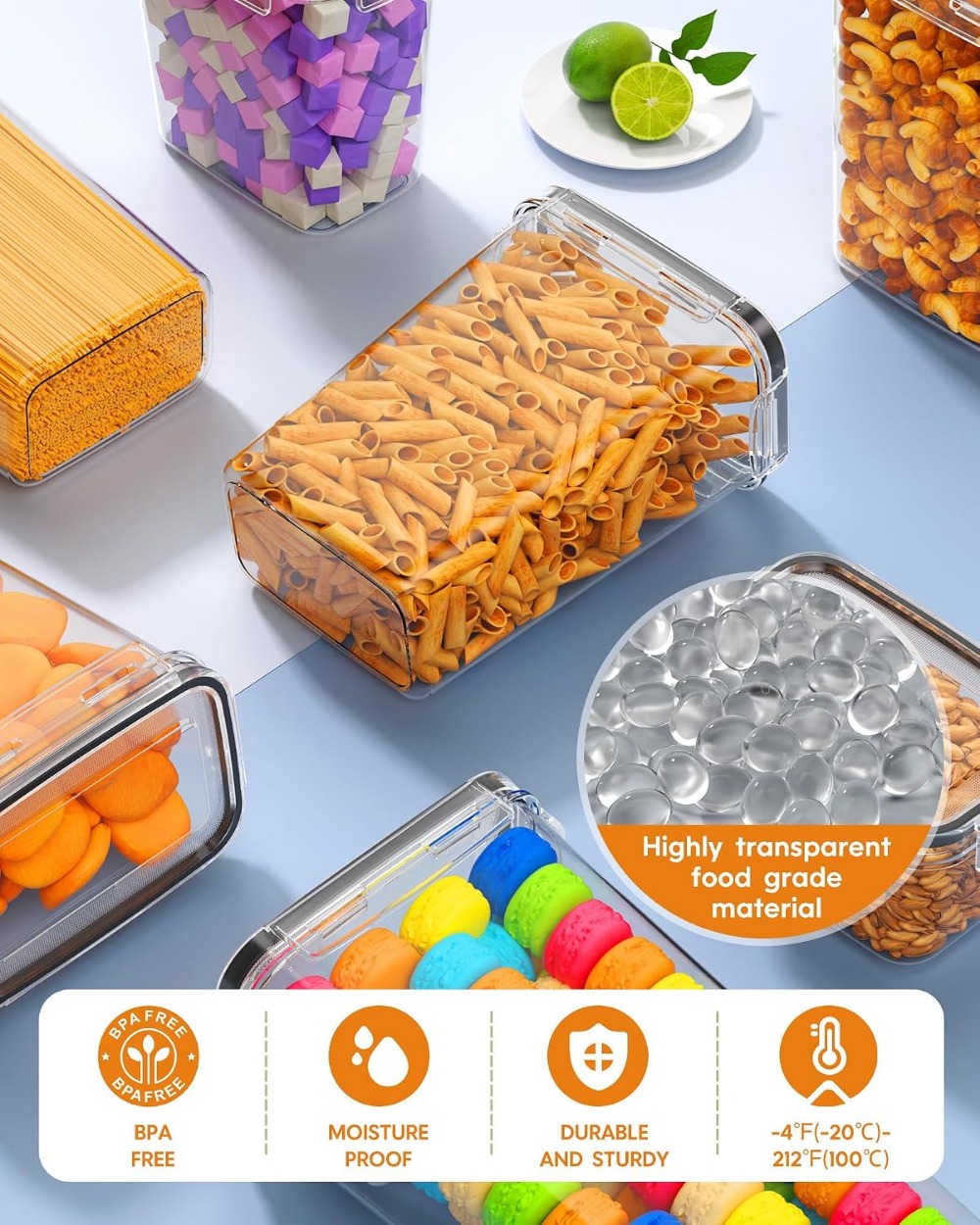 24개의 밀폐 식품 보관 용기(뚜껑 포함), BPA 프 - Food Storage Lid 리뷰 및 가격