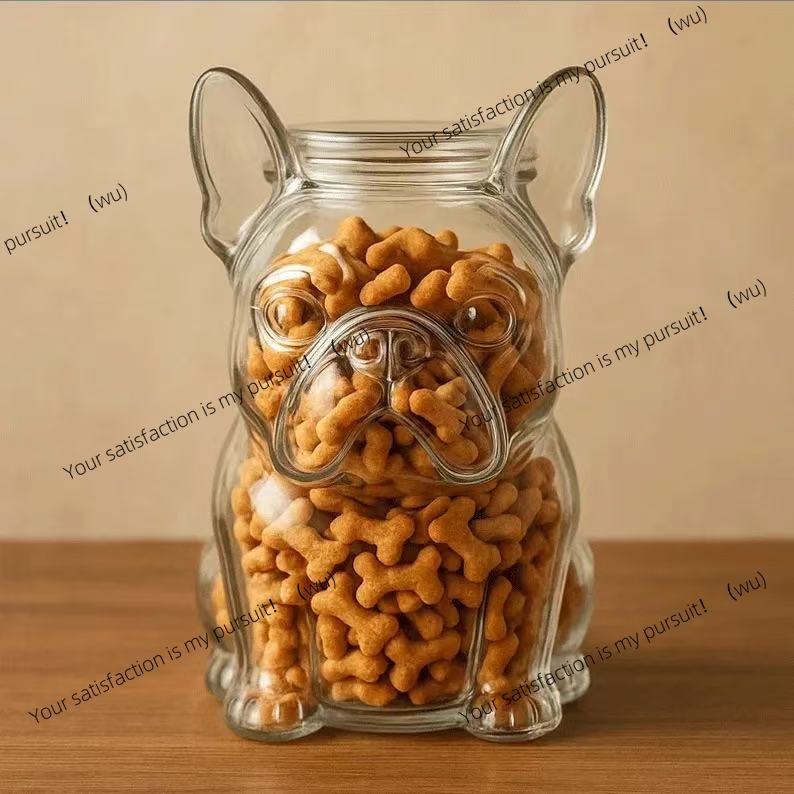 대형 및 중형견용 불독 모양 유리 간식통, 휴대용 디자 - Food Storage Glass Containers Large 리뷰 및 가격