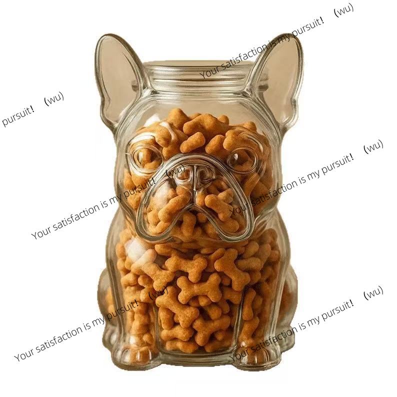 대형 및 중형견용 불독 모양 유리 간식통, 휴대용 디자 - Food Storage Glass Containers Large 리뷰 및 가격