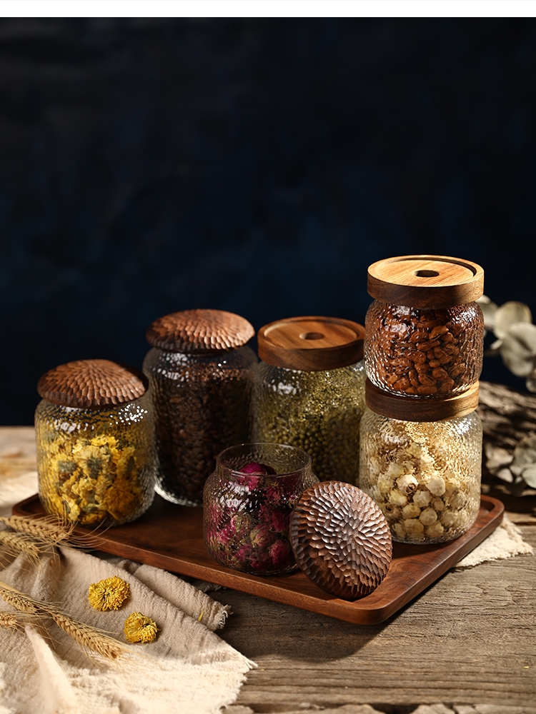 아카시아 나무 뚜껑 유리 다곡물 보관병 가정용 강력 밀 - Food Storage Jars With Wooden Lids 리뷰 및 가격