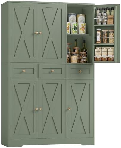 67인치 농가식 주방 팬트리 수납장(서랍 3개 포함), - Food Storage Without Pantry 리뷰 및 가격