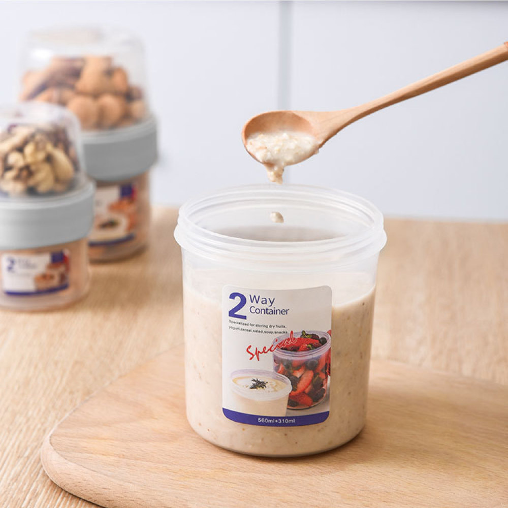 이중층 누수 방지 식품 보관 용기 아기 음식 요거트 샐 - Food Storage Jars With Wooden Lids 리뷰 및 가격